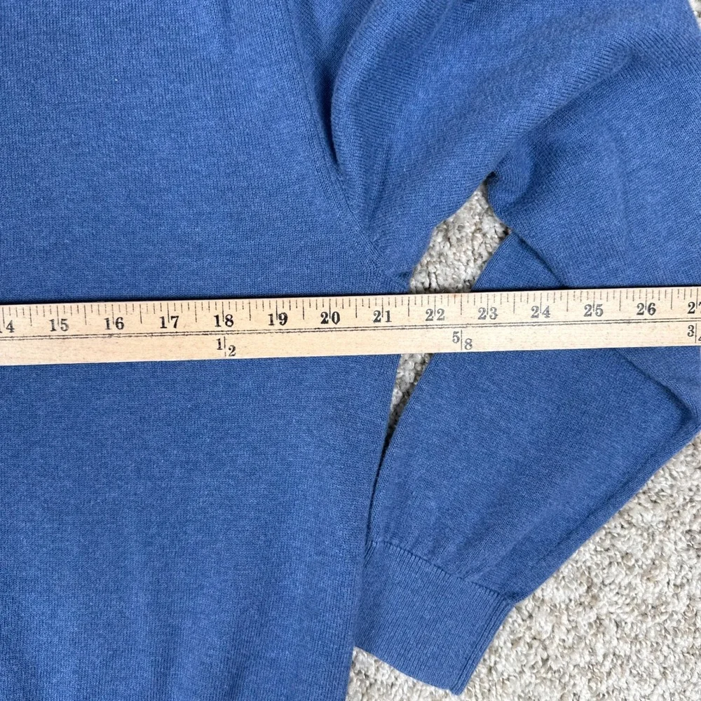 Southern‎ Tide Sweater Mens Medium Blue V Neck Cotton Coastal Prep